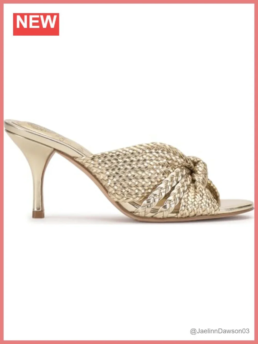 Faux Leather Knotted High Heel Mule Sandals Stiletto Heel Open Round Toe Slip On